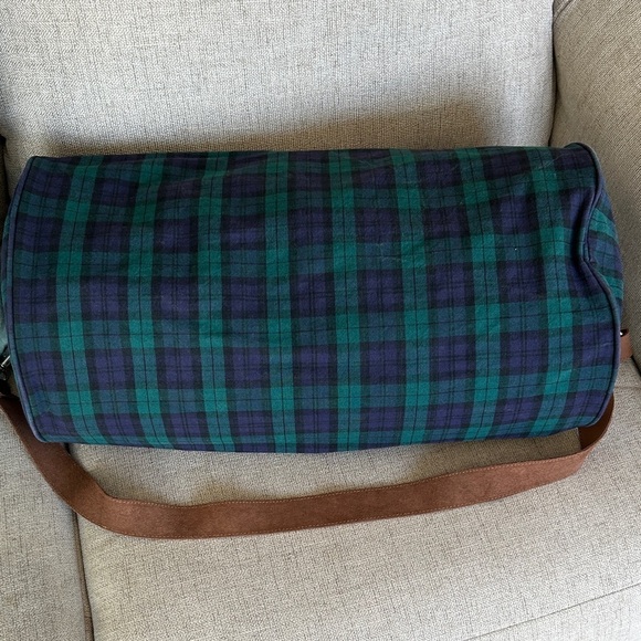 Micky Mouse Plaid Duffel Bag - Green and Brown - Picture 2 of 8